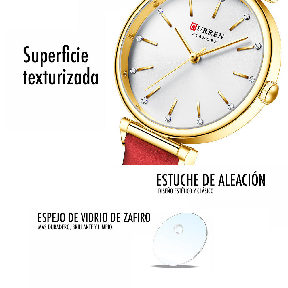 Reloj Curren 9081 CUERO Mujer Dama Negoc Pura Tienda