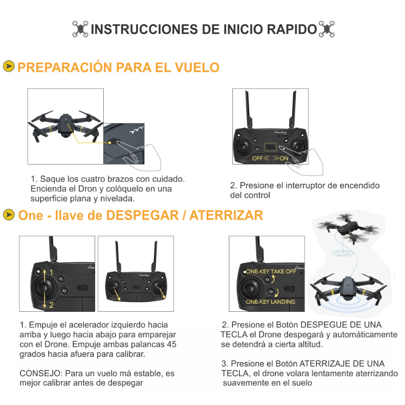 Drone Plegable Con Cámara Wifi 2.4g 998w Pura Tienda