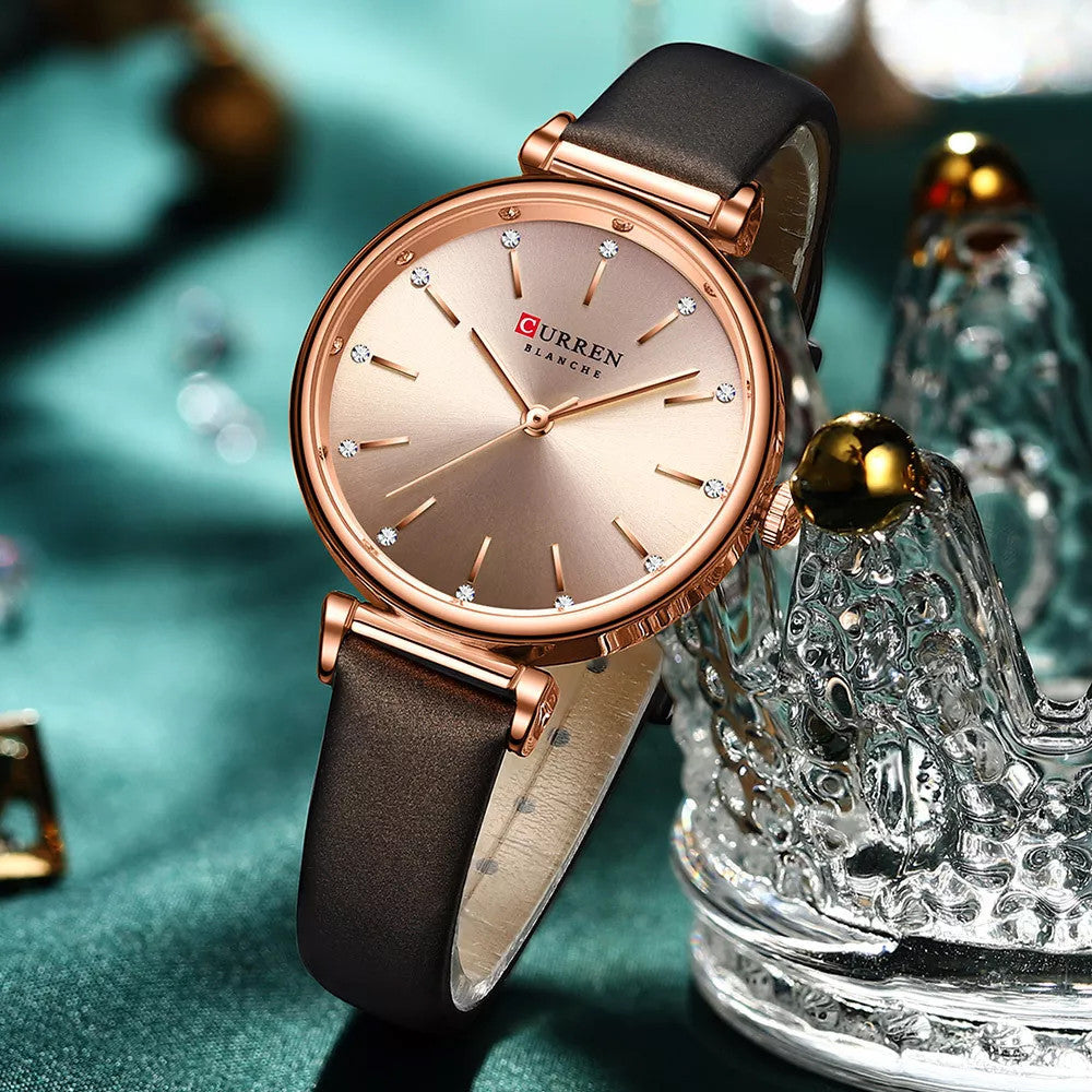 Reloj Curren 9081 CUERO Mujer Dama Negoc Pura Tienda