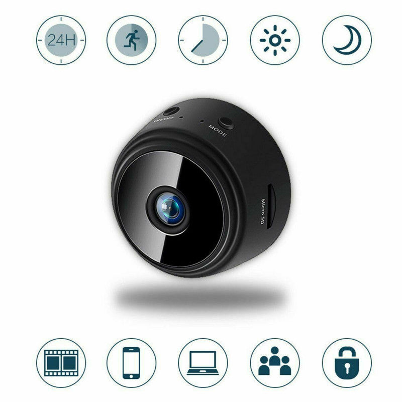 Mini cámara magnética Full HD Wi-Fi visión nocturna rastrea todo en tu teléfono celular Pura Tienda