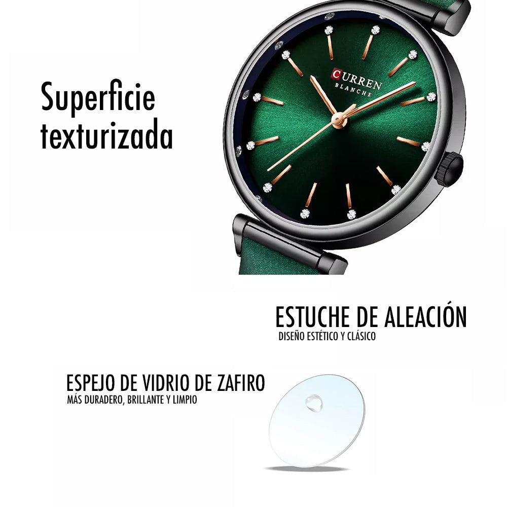 Reloj Curren 9081 CUERO Mujer Dama Negoc Pura Tienda