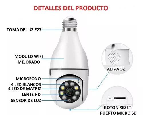 ¡Explora la Seguridad Total con la Cámara de Bombillo 360°! VOE