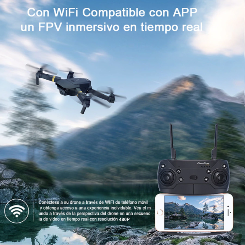 Drone Plegable Con Cámara Wifi 2.4g 998w Pura Tienda
