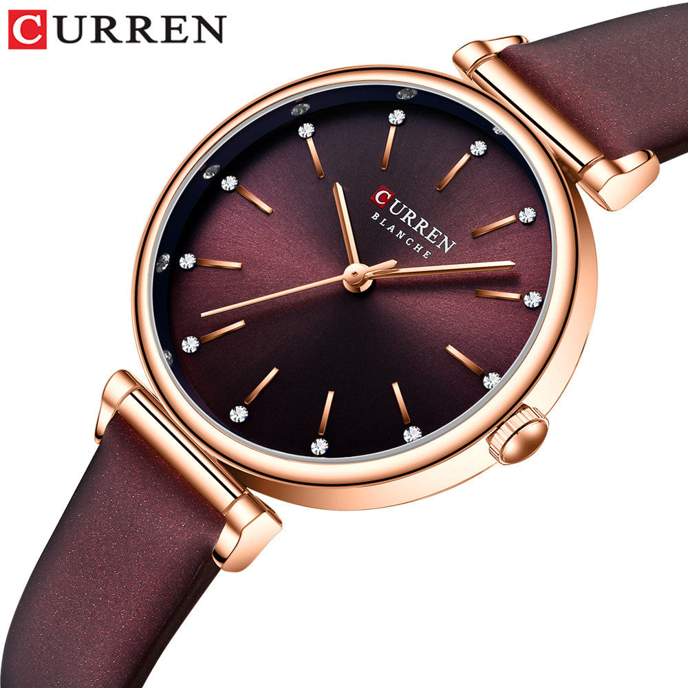 Reloj Curren 9081 CUERO Mujer Dama Negoc Pura Tienda