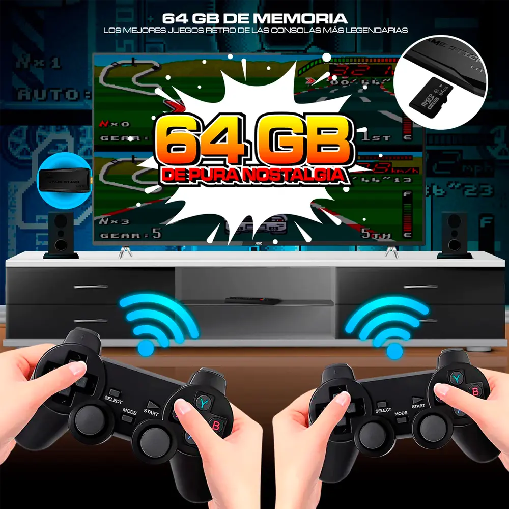 Consola de Videojuegos GameStick 4K - 20000 Juegos Retro Pura Tienda