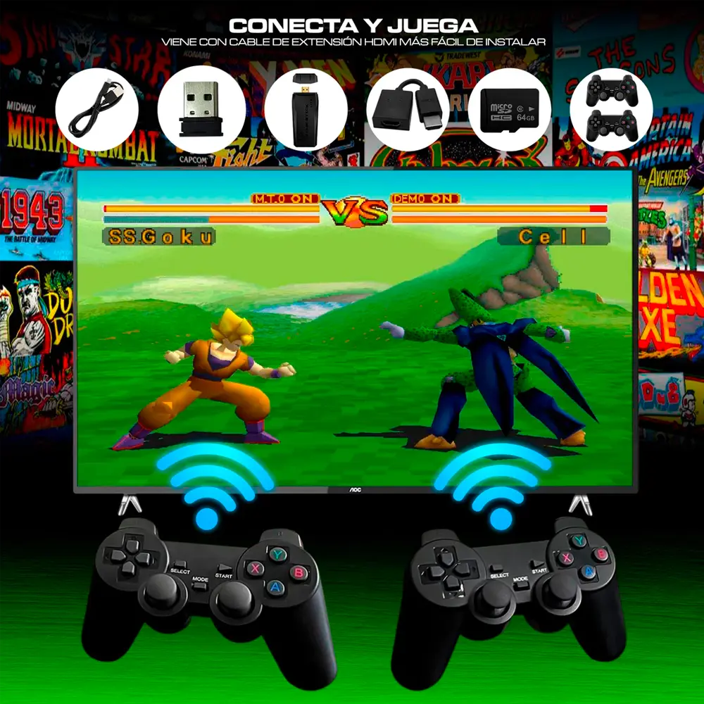 Consola de Videojuegos GameStick 4K - 20000 Juegos Retro Pura Tienda