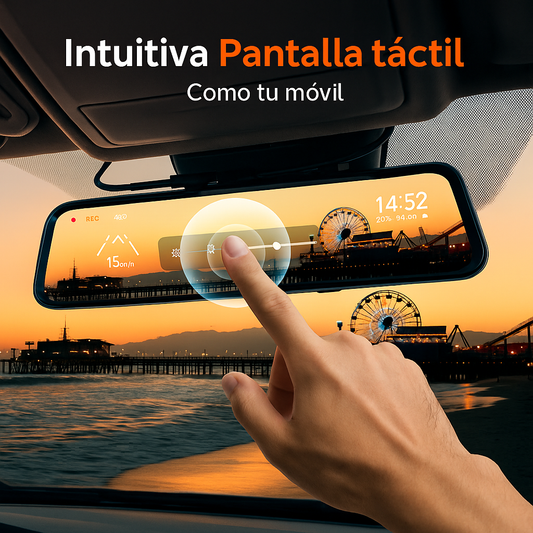 WOLFBOX G900Pro 12MP WiFi Pantalla Táctil Dashcam con Espejo Retrovisor Inteligente Tienda Espanha