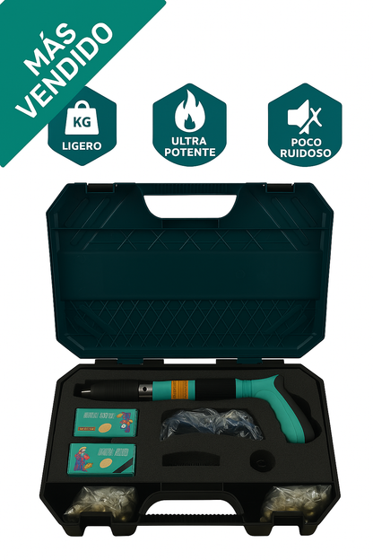 ¡Kit de Pistola de Clavos + Accesorios Incluidos + 200 Clavos de Alto Impacto™! Dropea