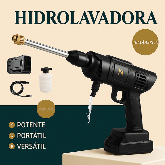 HIDROLAVADORA PORTATIL + ACCESORIOS + 2 BATERÍAS DE REGALO - CIERRE DE LA TIENDA VOE