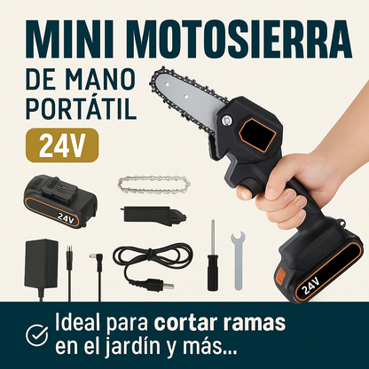 Mini Motosierra De Mano Portátil 24v Pura Tienda