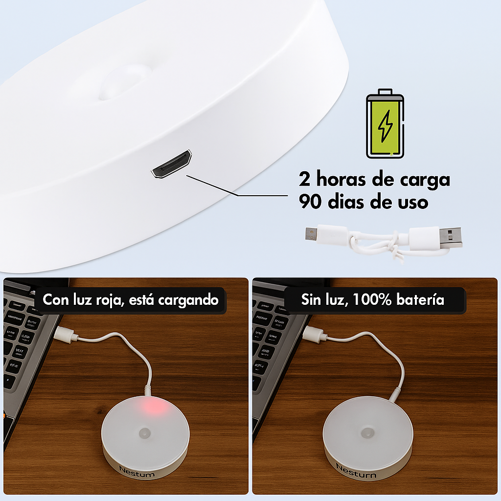Foco LED recargable con sensor de movimiento -Compra 1 y llévate 3 Tienda Espanha
