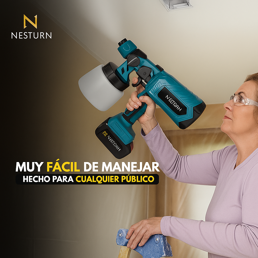 PISTOLA PARA PINTAR ELÉCTRICA Incluye: guantes, gafas, filtro, cepillo, tubo, limpiador y 2 baterías. Dropea