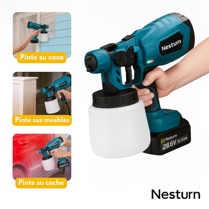 PISTOLA PARA PINTAR ELÉCTRICA Incluye: guantes, gafas, filtro, cepillo, tubo, limpiador y 2 baterías. Dropea