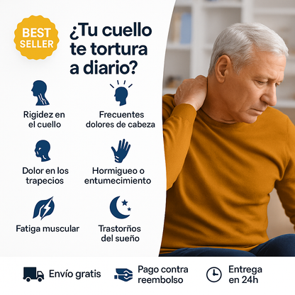 Masajeador cervical Shiatsu con calor – Libera tensiones en solo 10 minutos al día Dropea