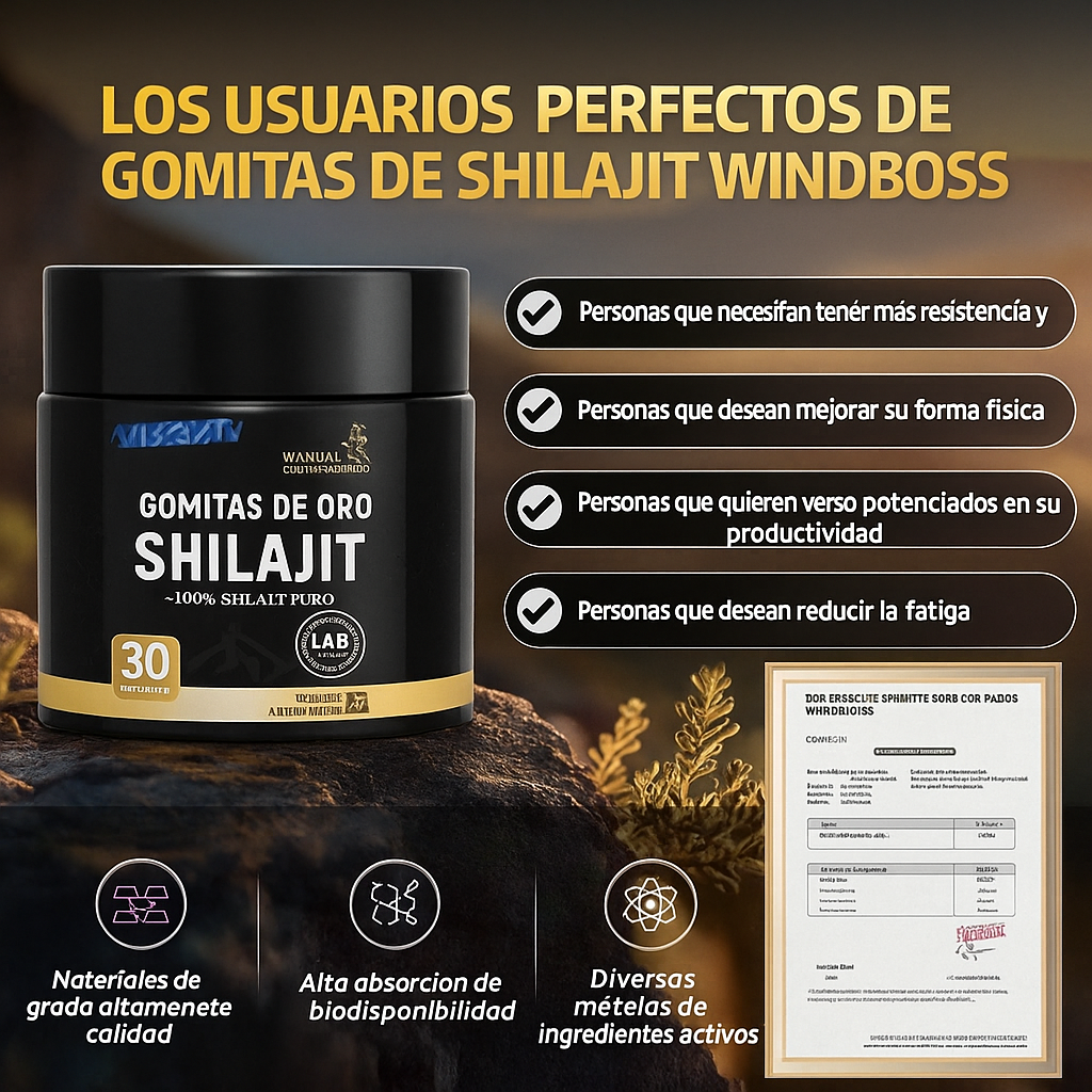 Gomitas de Shilajit puro - Salud, fuerza y bienestar - El poder del Himalaya Dropea