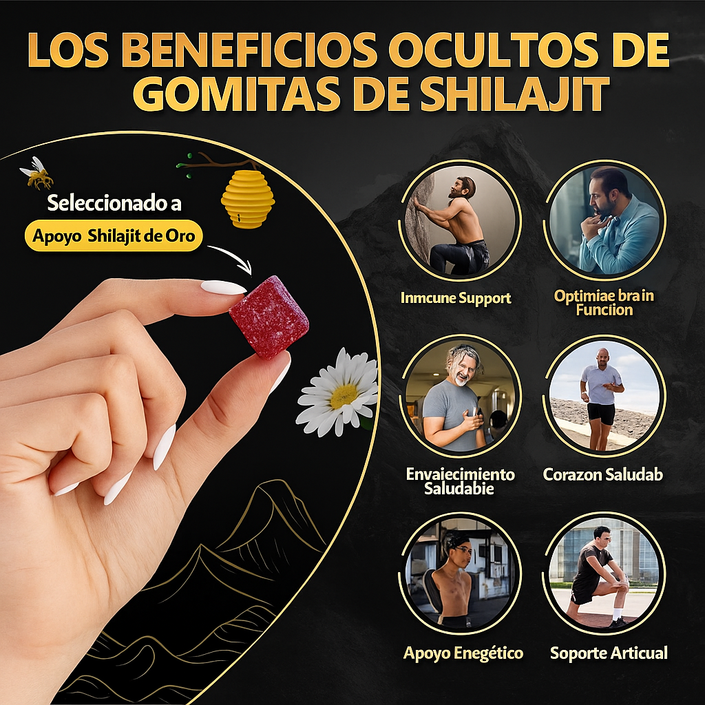 Gomitas de Shilajit puro - Salud, fuerza y bienestar - El poder del Himalaya Dropea