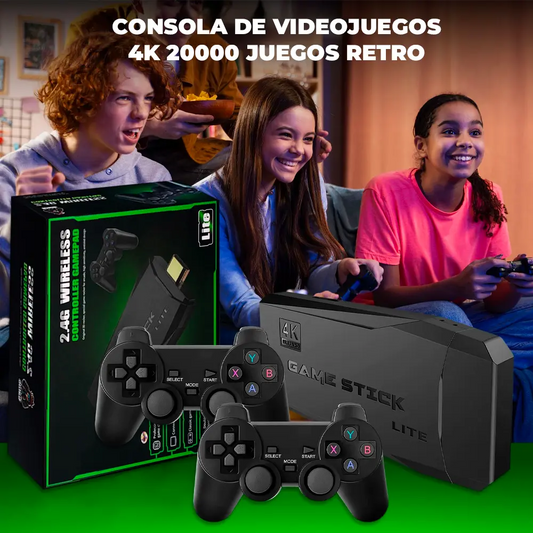 Consola de Videojuegos GameStick 4K - 20000 Juegos Retro Pura Tienda