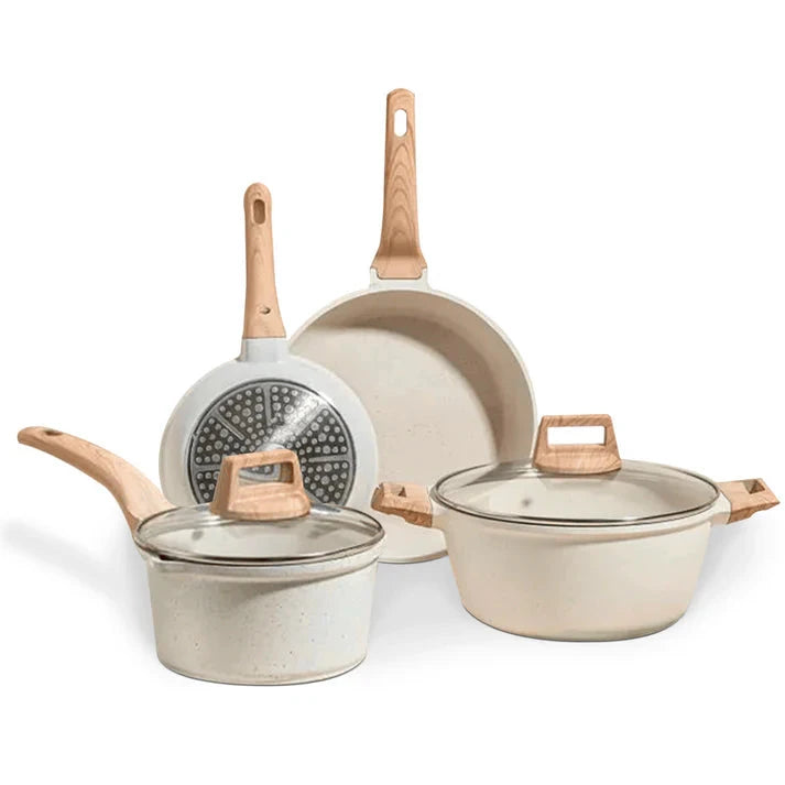 🍴Juego Completo de Utensilios de Cocina  Antiadherente + Cubiertos Gratis🍽️ Dropea