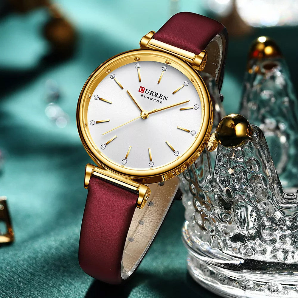 Reloj Curren 9081 CUERO Mujer Dama Negoc Pura Tienda