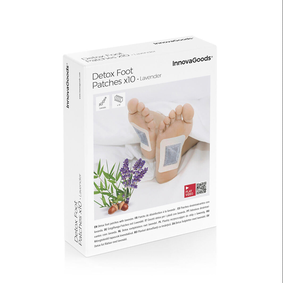 Parches Desintoxicantes para Pies Lavender InnovaGoods 10 Unidades Dropea
